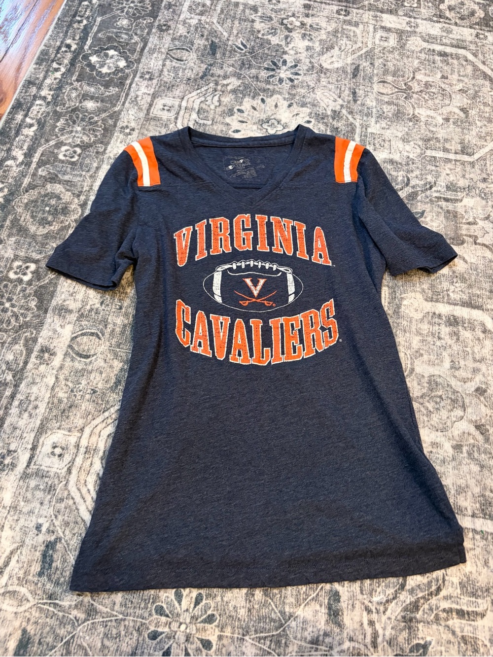 Campus Heritage Virginia Cavaliers Navy and Orange Short Sleeve Tee